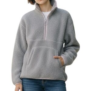 Madewell Medium Fleece Pullover Sweatshirt Polartec 1/4 Zip Jacket Size S